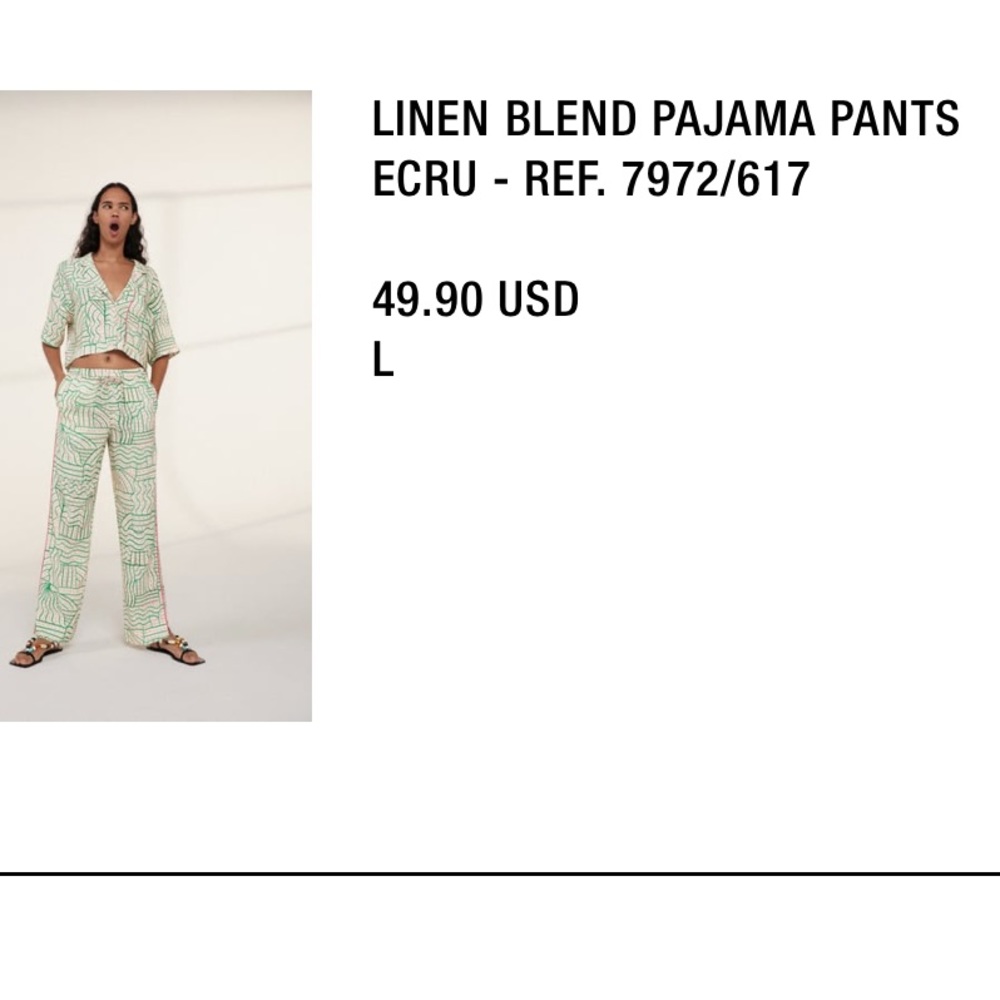 Pink and green pj pants - the top pictured is also available